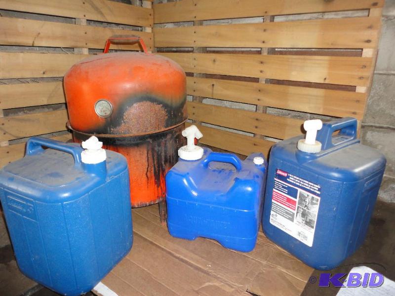 3 water jugs and a smoker....