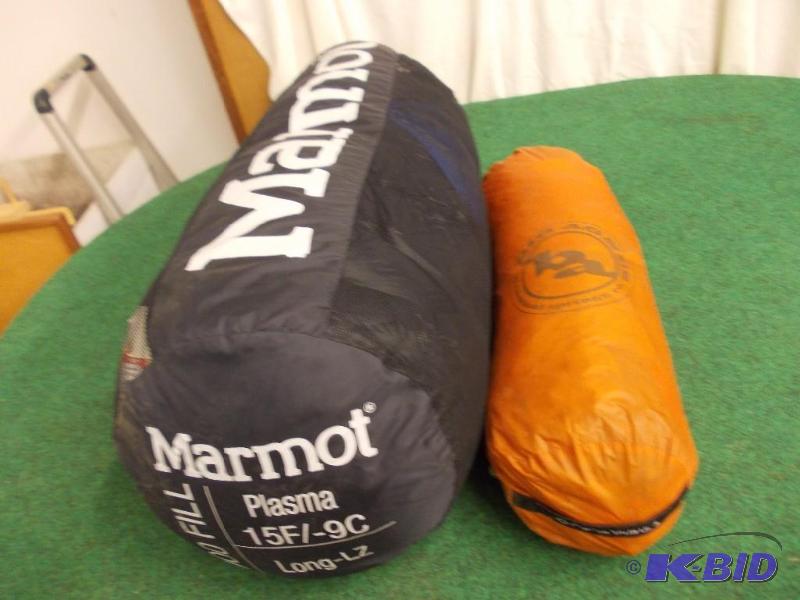 lot 29 image: Marmot Sleeping Bag, Big Agnes Tent...
