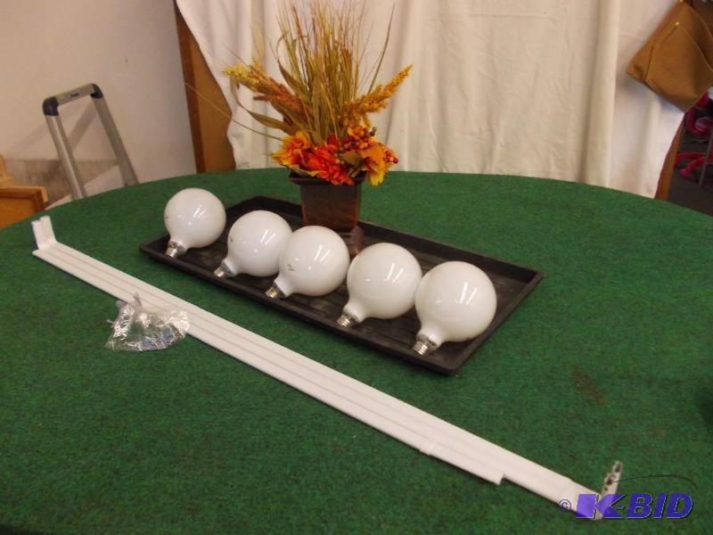 lot 39 image: 5- 100 Watt 5 In Diameter Bulbs, Bo...