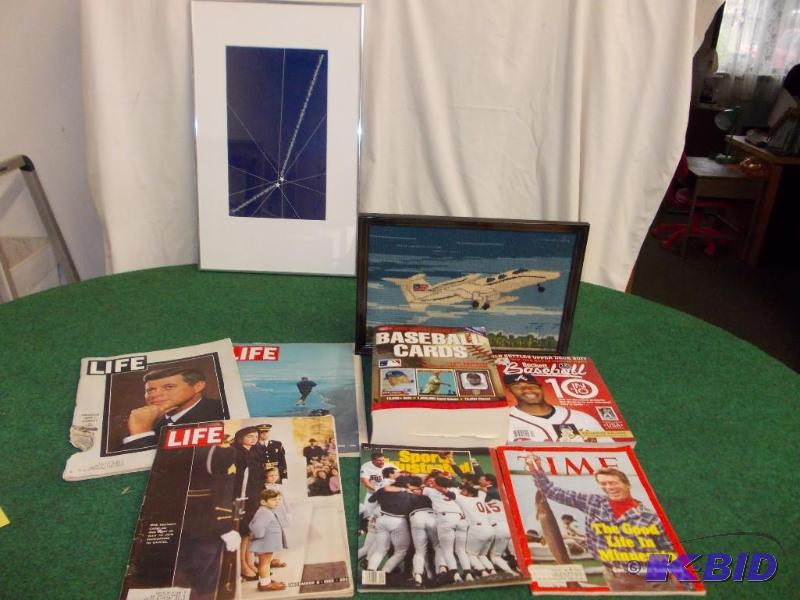 lot 54 image: Life Magazines Featuring JFK, Baseb...