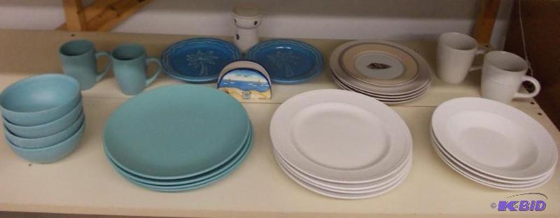 lot 57 image: Lot Of Assorted Dishes (AquaWhite...
