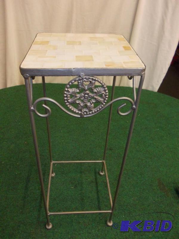 lot 69 image: 9x9x24 Mosaic Top Table...