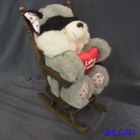 lot 115 image: Doll Rocker, Raccoon