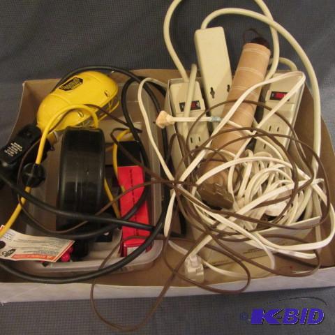 lot 175 image: Light, Power Strips, Cords