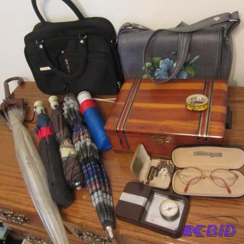 lot 407 image: Cedar Chest, Umbrellas