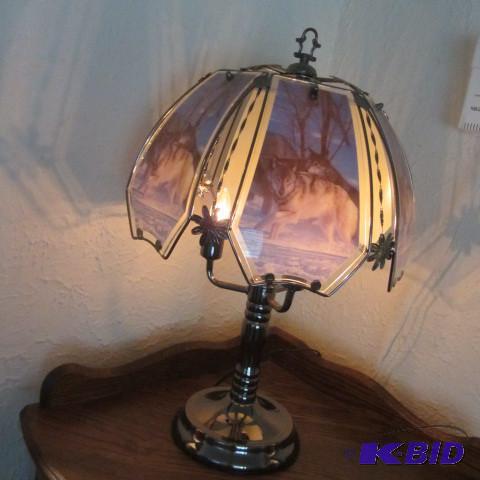 lot 419 image: Wolf touch lamp