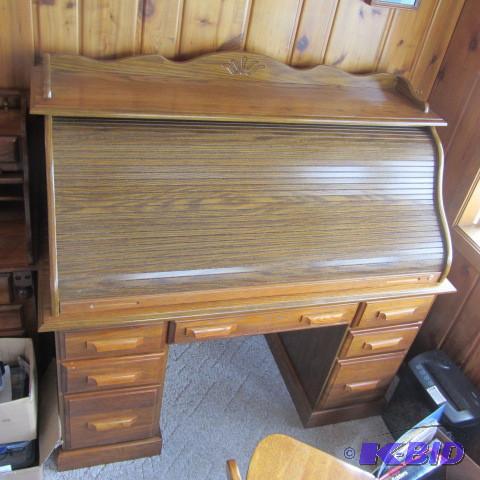 lot 77 image: Roll top Desk