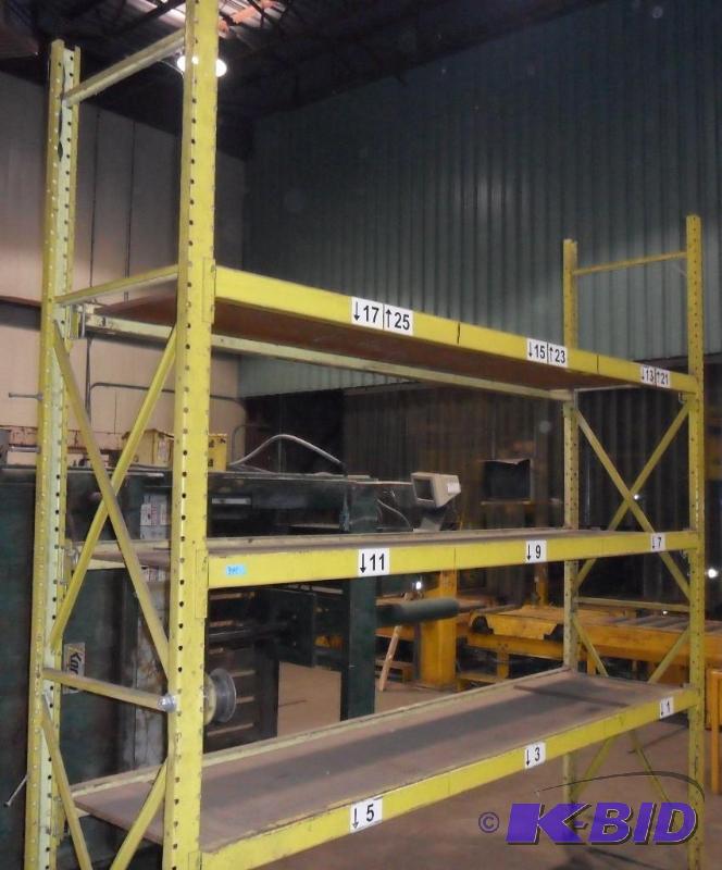 Yellow pallet racking. 9 feet 6 inc...