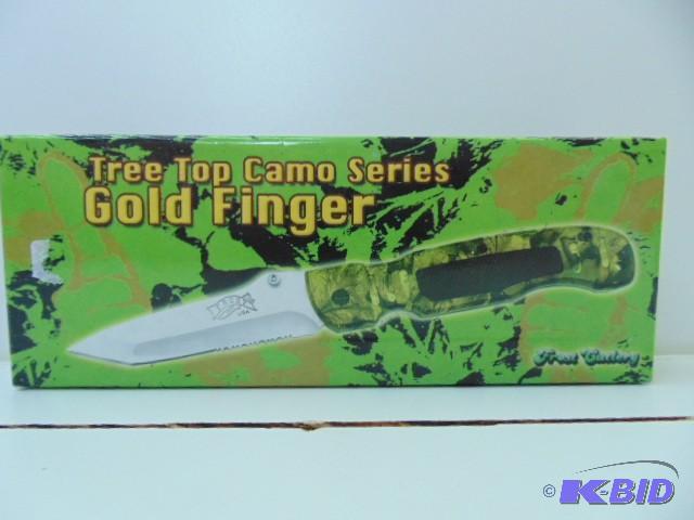 lot 12 image: Frost Cutlery Tree Top Camo Series Gold Finger
