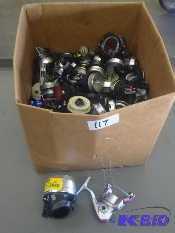 Box Lot Of Misc Fishing Reel Parts...