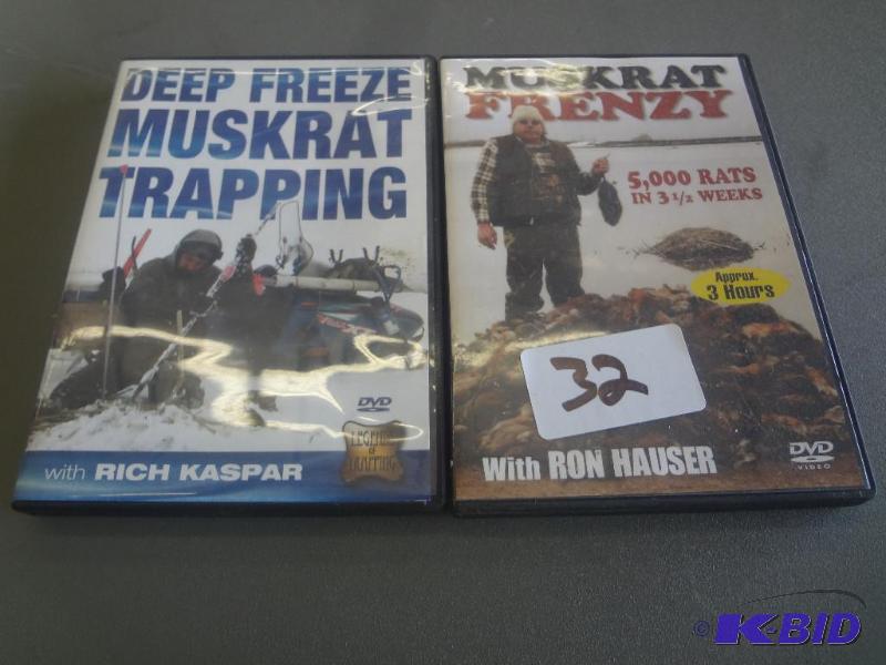 (2) Muskrat Trapping Videos (DVDs)...