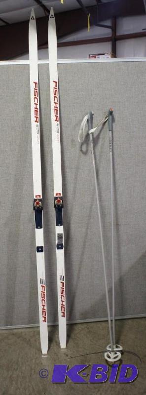 lot 29 image: Fischer Cross Country Skis with sk...