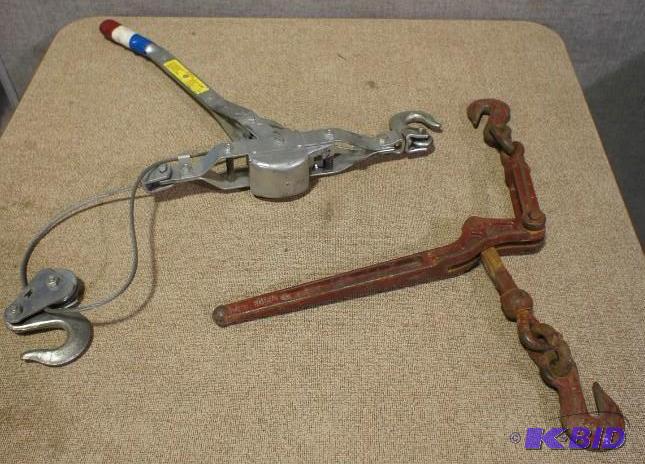 lot 6 image: Lot of (2) Load binder and Hoist ca...