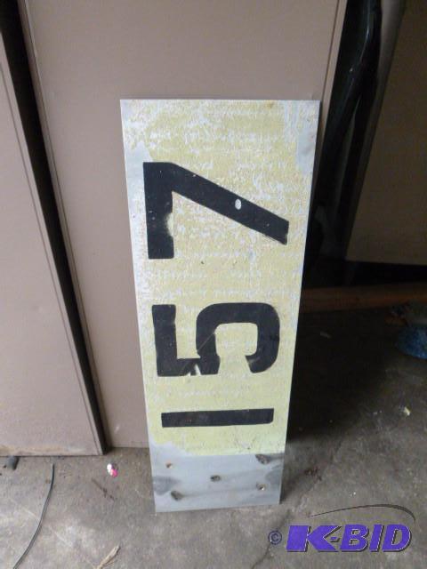 lot 142 image: Aluminum Train Sign 10" X 30&q...