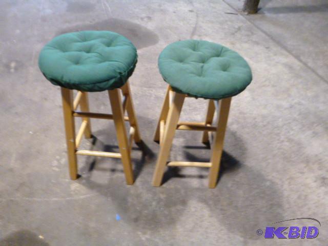 lot 154 image: Two 24" Padded Stools...