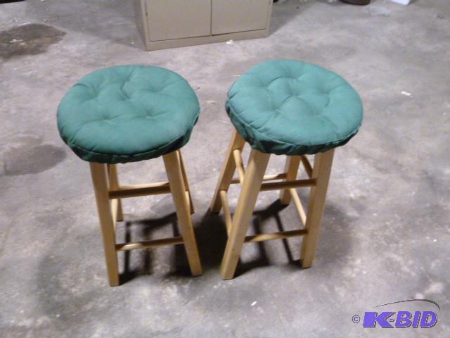 lot 158 image: Two 24" Padded Stools...