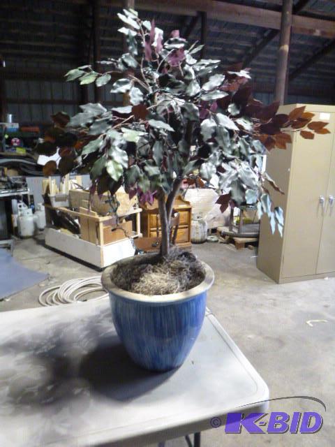 lot 159 image: Fake Plant with Ceramic Planter...