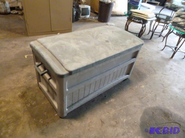 lot 179 image: Suncast Patio Storage Trunk 26"...