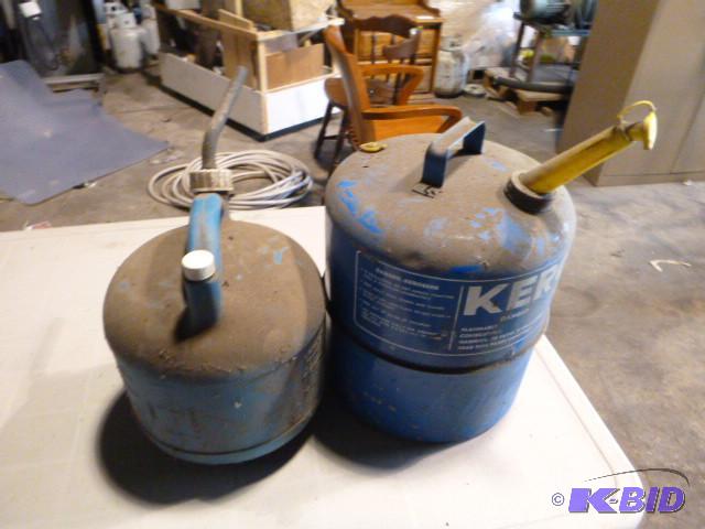 lot 181 image: 2 Kerosene Cans 2 12 gallon and 1 ...