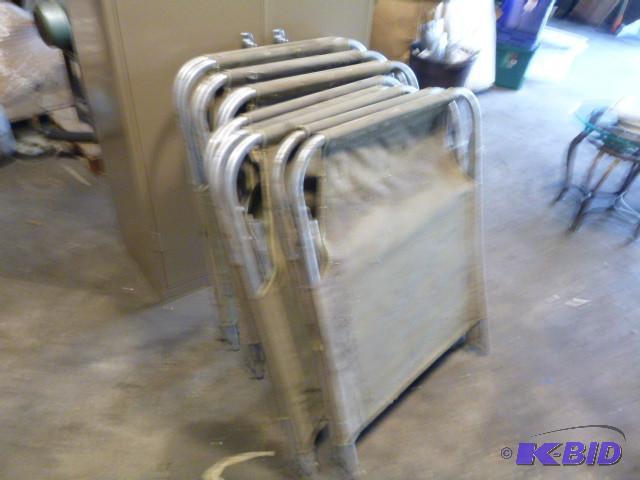 lot 189 image: 6 Old Cots All have bad canvas...