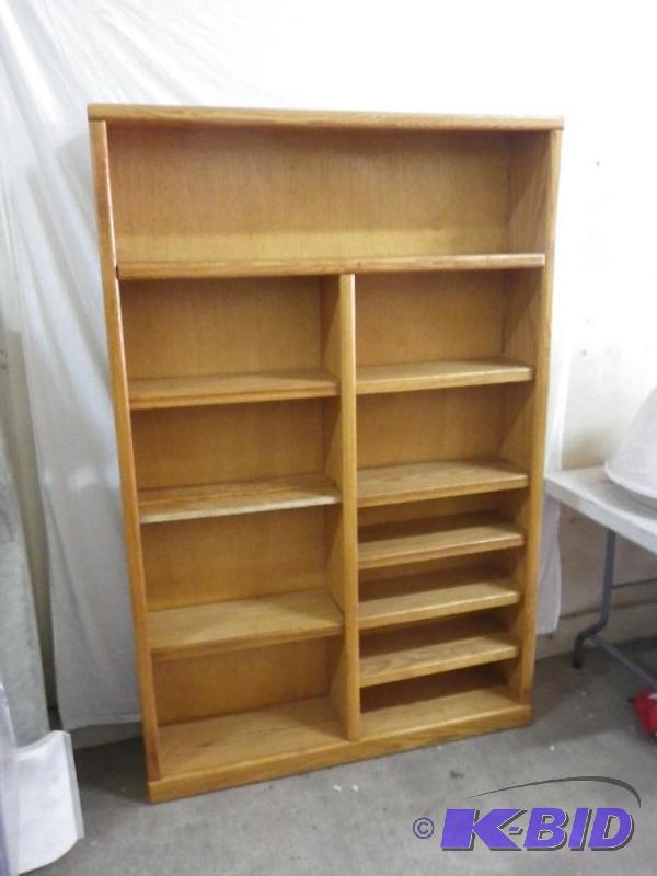 lot 17 image: Larger wooden backcase shelf...