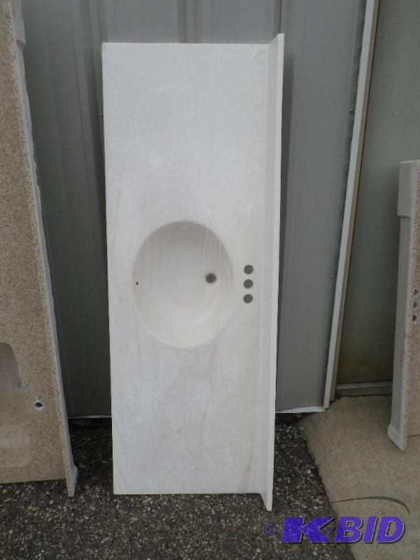 lot 34 image: Vanity countertop, 61L x 22 D...