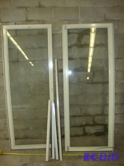 lot 114 image: RH & LH Glass Doors with Trim &...