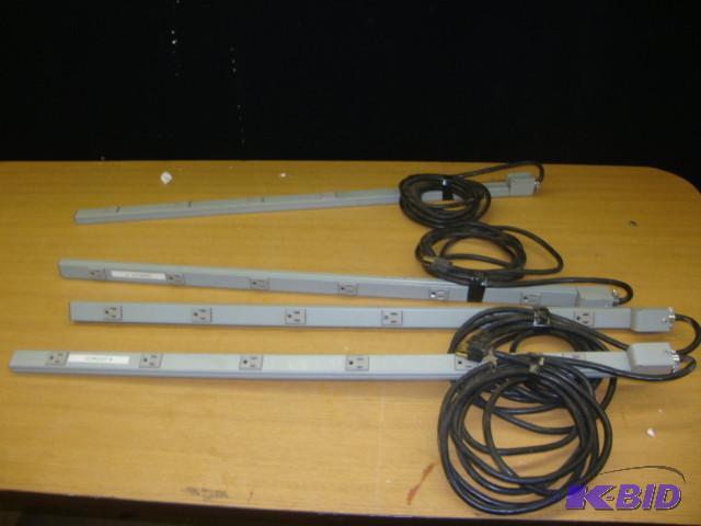 lot 125 image: 3ft Power Strips, lot of 3...