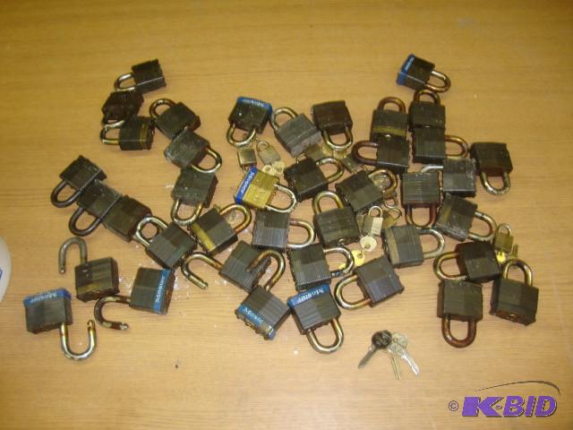 lot 65 image: Padlocks, with keys, many key match...