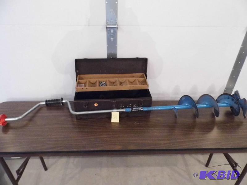 Eskimo Hand Ice Drill Auger & Tackle Box