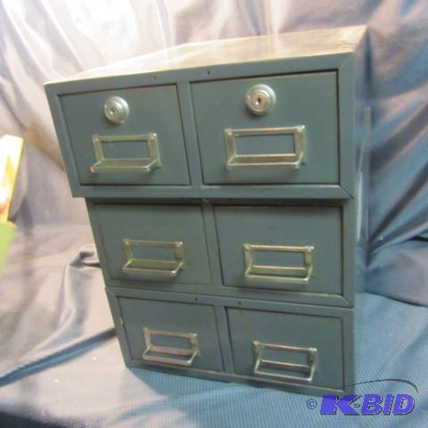 lot 172 image: Metal Index Cabinet