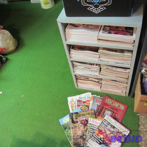 lot 182 image: Painted Shelf and Magazines