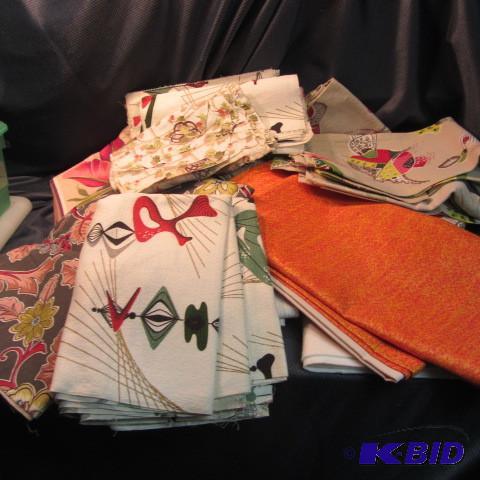 lot 194 image: Vintage Curtains and Fabric