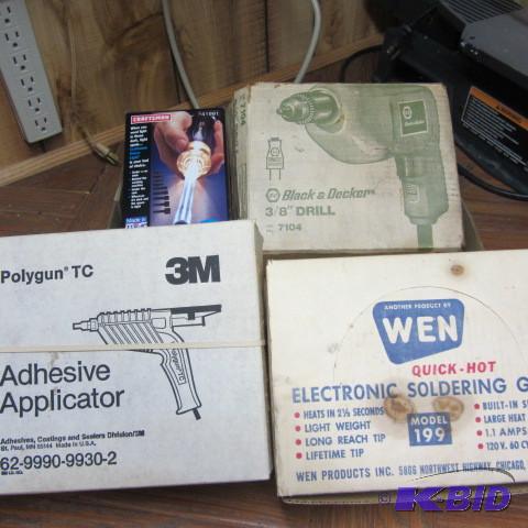 lot 262 image: Solder, Drill, Glue Gun