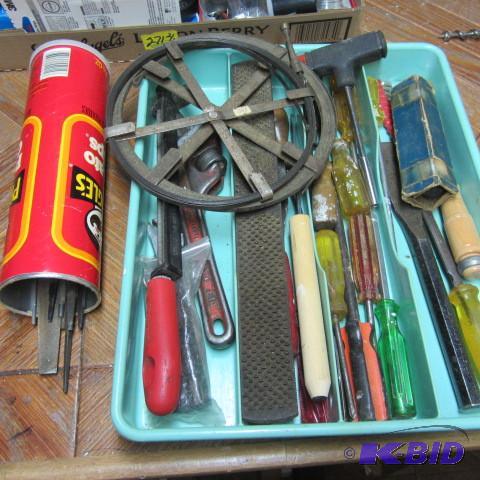 lot 265 image: Wire Snake, Files, Chisels