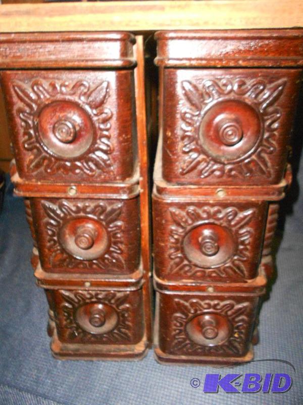 lot 308 image: Antique Sewing Drawers