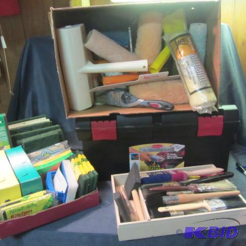 lot 365 image: Tool Box, Brushes, Sponges