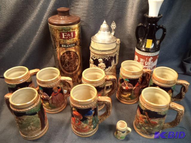 lot 65 image: Steins and Mugs