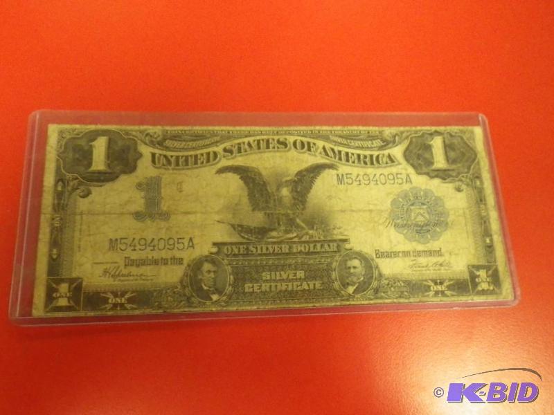 1899 $1 bill, Silver Certificate...