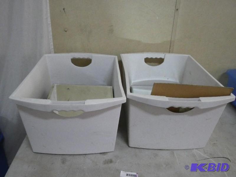 2 totes of square mirrors...