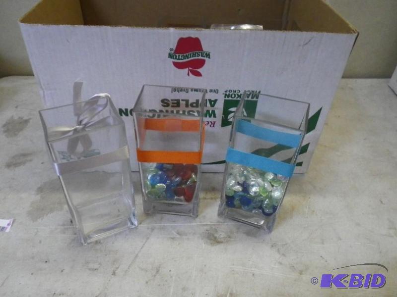 8 tall rectangle vases...