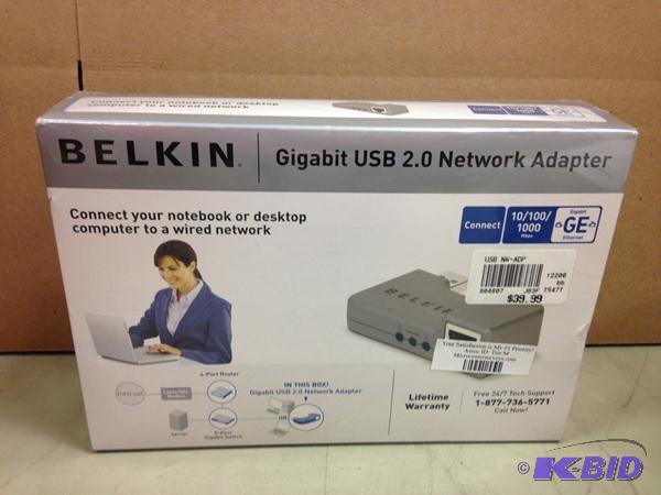 lot 36 image: Belkin Gigabit USB 2.0 Network Adap...