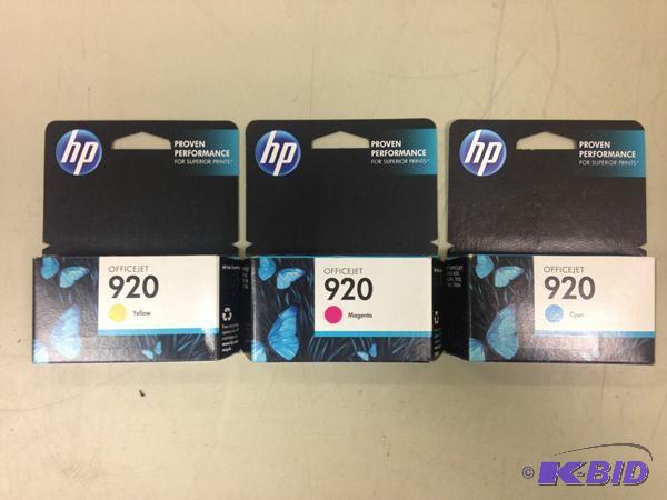 lot 37 image: Lot of (3) NEW Genuine HP 920 Ink C...