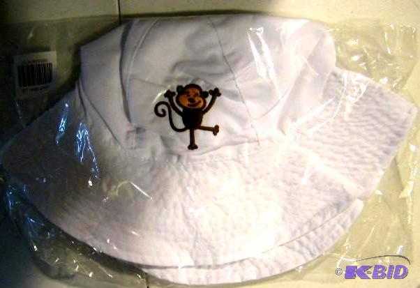 Large White Kids Sunshade Hat - Mon...