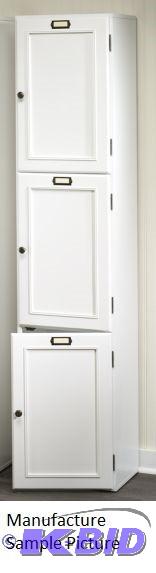 White Tall Three Door Cabinet Exclu...