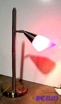 Stainless Table Lamp - Has red shad...