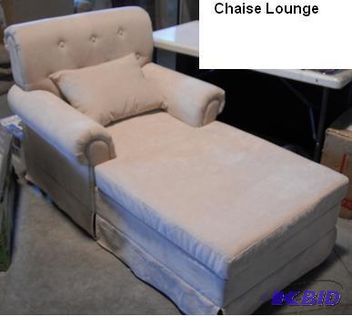 Ivory Tufted Chaise Lounge - Micros...
