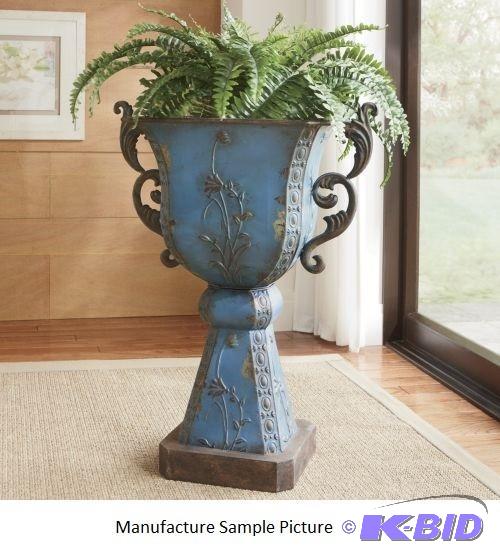 Acantha Antiqued Blue Planter -&nbs...