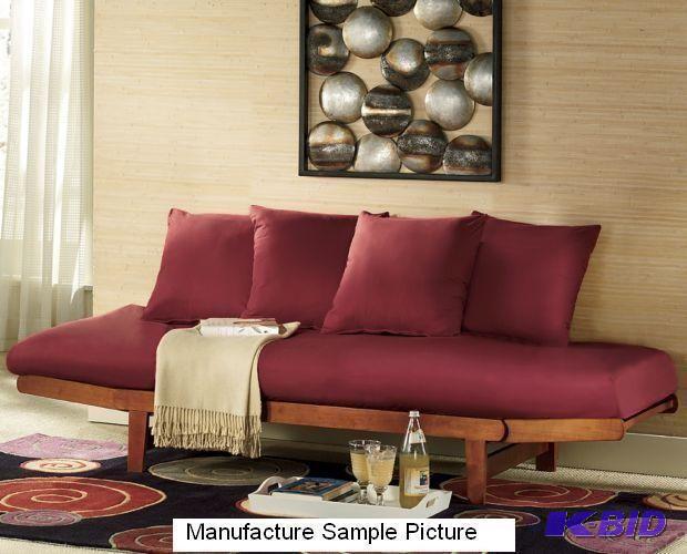 Red and Natural Finish Futon Lounge...