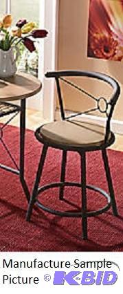 Two Piece Black Bistro Chair Set wi...